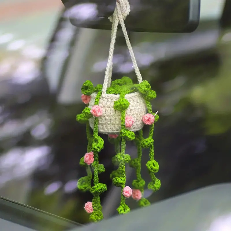 Car Plant Hanging Ornament Car Interior Rearview Mirror Pendant