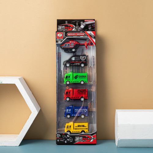 Construction vehicle toy set large size construction and sanitation vehicle set children's boxed trampoline model boy's toy