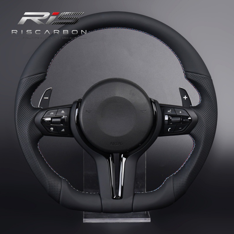 Flat-bottom black ACC vibration heating steering wheel compatible with BMW F30F10F11F07F16F20F25F48