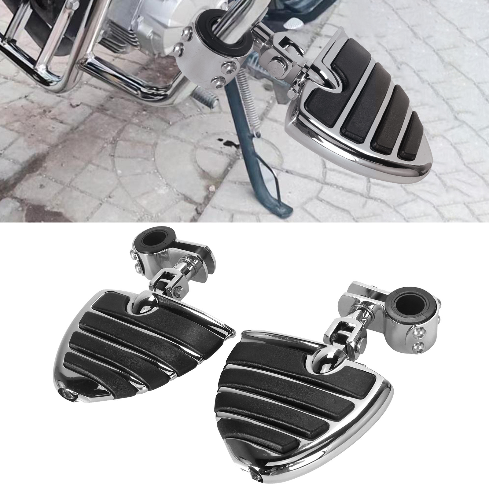 Harley Motorcycle Modified Front Bumper Guard Bar Footrest Bracket Bumper Rest Pedal Footpeg Footstaple