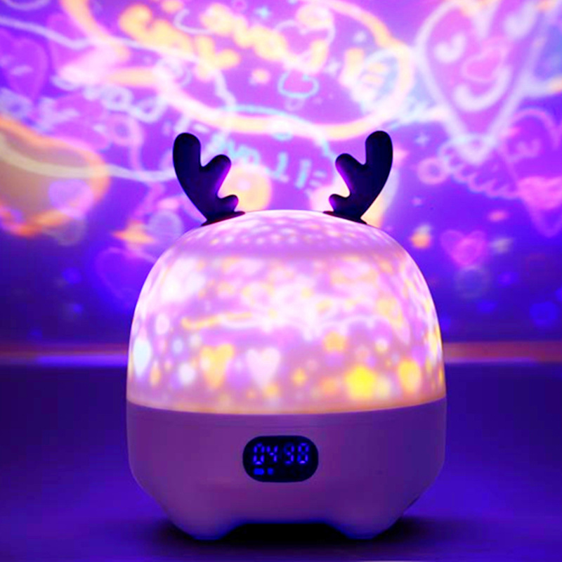 Modelo privado transfronterizo nuevo altavoz Bluetooth LED colorido noche luz audio cielo estrellado proyección creativa USB faro