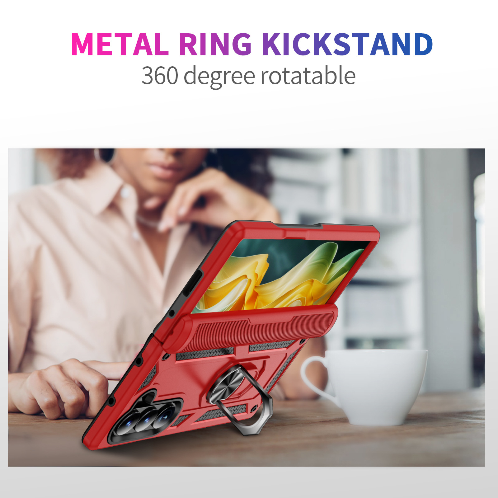 Samsung Galaxy Fold Protective Shockproof Case With Magnetic Stand_voghion.com