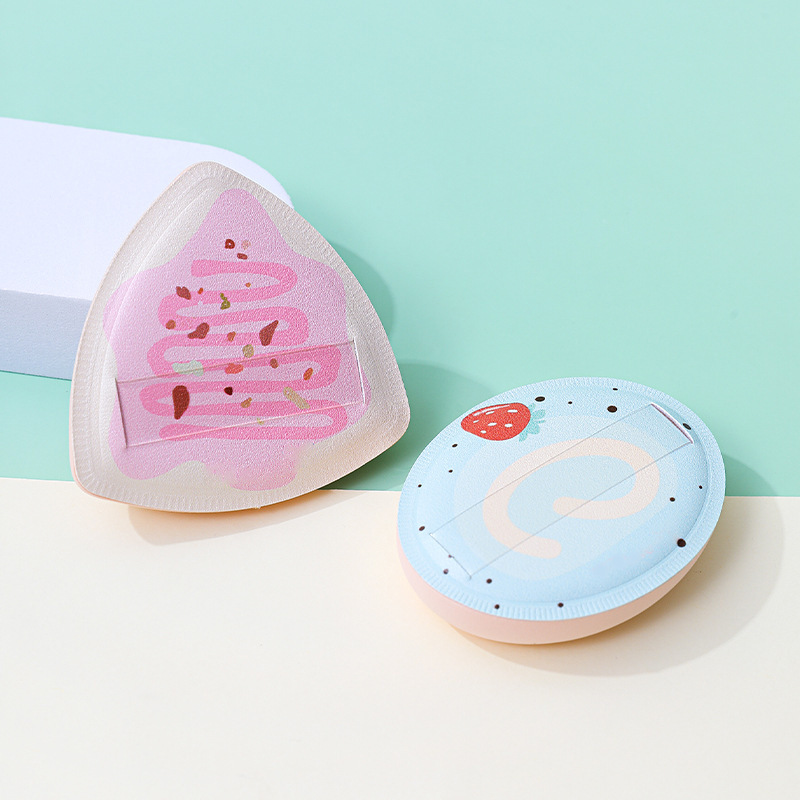 El polvo de marshmallow triangular elíptico seco y húmedo de doble uso sin polvo de poliuretano esponja cosmética de espuma de espuma
