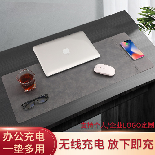 Multifunctional Office 15W Wireless Phone Fast Charging Mouse Pad Large Extended Desk Mat Waterproof Wireless Charging Mouse Mat