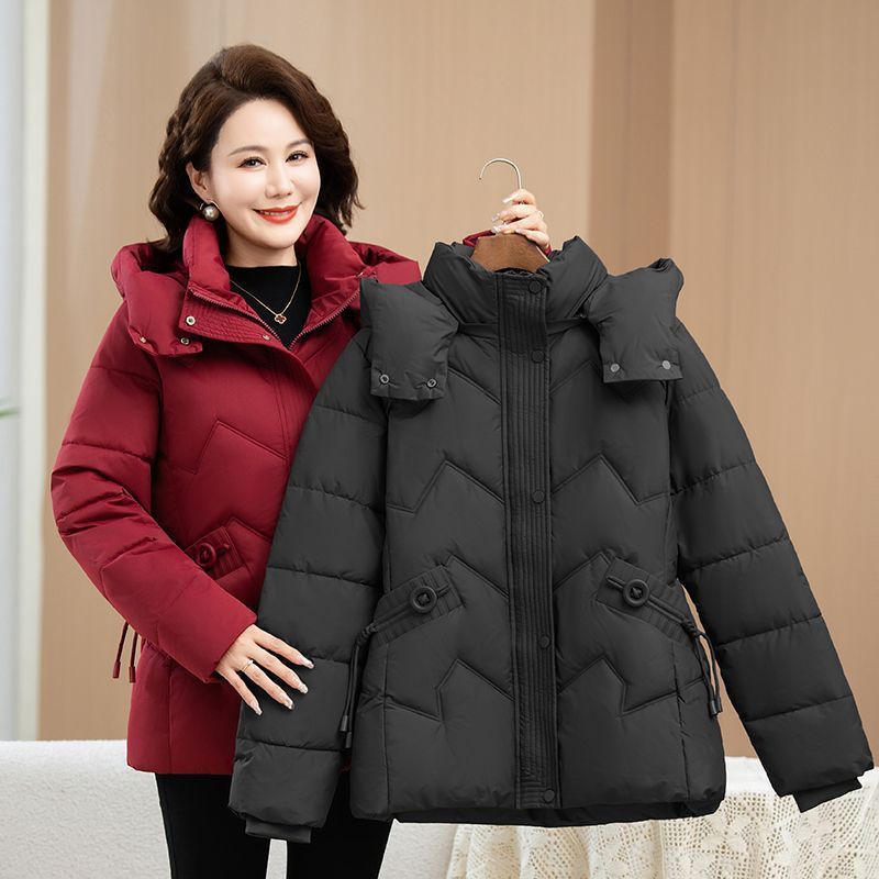 妈妈冬季2025新款小个子棉服女洋气棉袄大码加厚修身显瘦棉衣外套