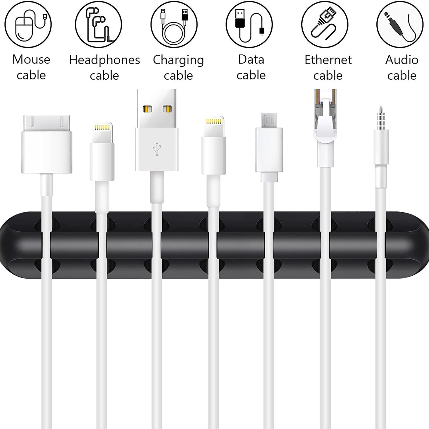 Amazon Venta caliente alambre almacenamiento Cable de silicona organizador cable de datos cubierta protectora velcro soporte de cable de nylon