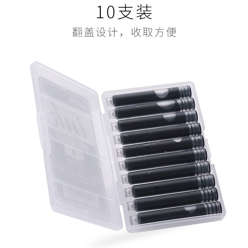 白雪墨囊R5399C盒裝10支裝直液式可擦換囊鋼筆藍色黑色墨水批發