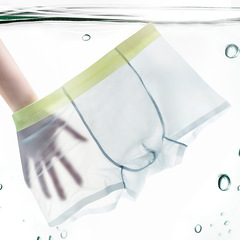 Ice silk men's underwear, antibacterial honeycomb crotch, refreshing, ultra-thin, ice-like, traceless, comfortable, large size, high-elastic men's boxer briefs