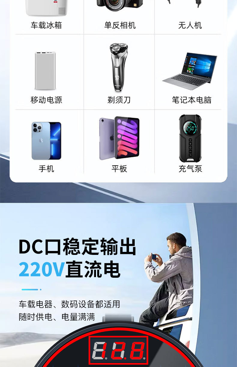 Car Inverter 12V24V to 220V Power Converter Multifunctional Car Socket Charger Mobile Phone Fast Charging
