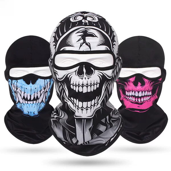 Quick-drying sweat-absorbent breathable skull mask men's and women's outdoor riding headgear Skull scarf bicycle sunscreen collar