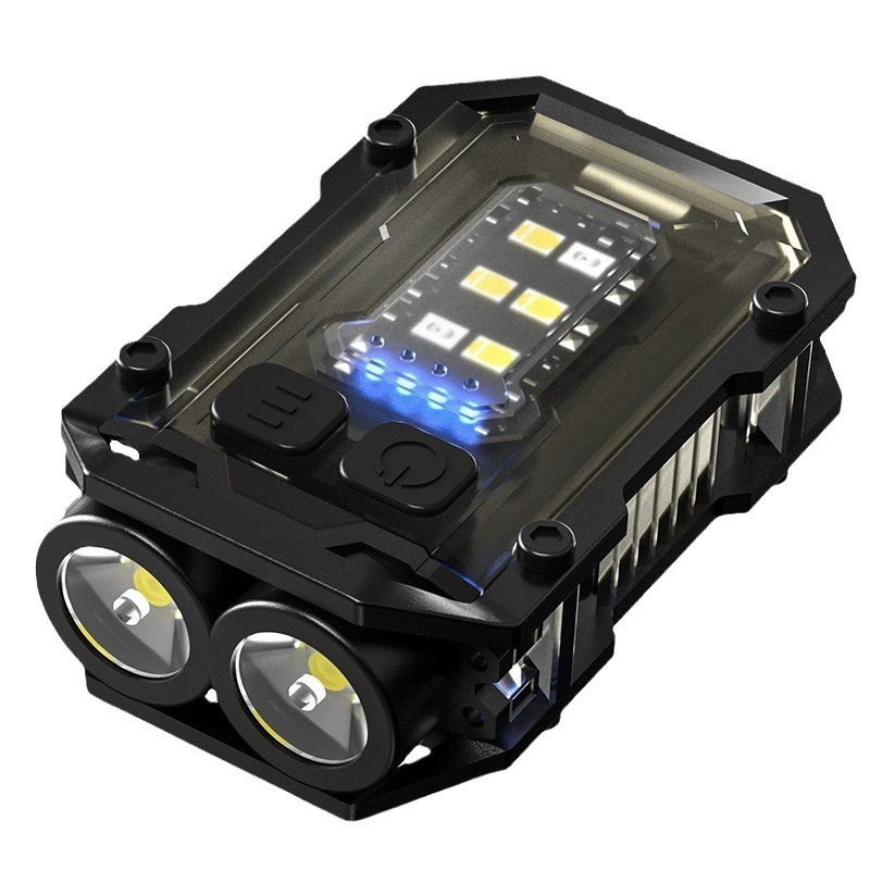 Nueva luz de llavero transfronteriza Tipo-C recargable pistola de acero pequeña de alto brillo al aire libre fuente de luz doble luz fuerte mini lámpara de succión magnética image 10