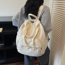 大容量双肩包新款休闲书包女生学院潮包单肩包2025跨境尼龙双肩包
