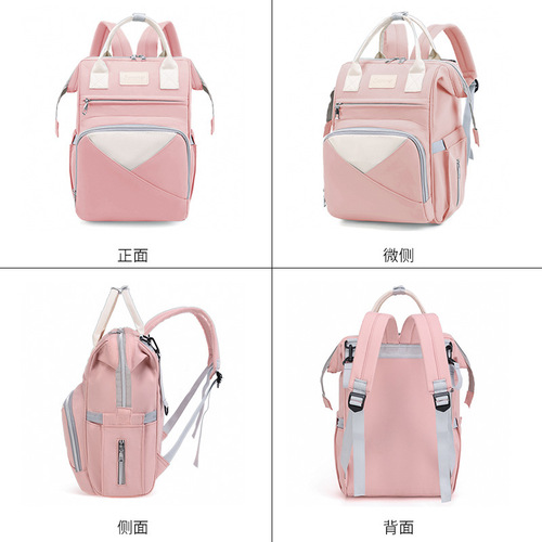Large-capacity backpack mommy bag, multi-compartment storage, milk storage mommy bag, portable insulation warehouse, multi-functional mother and baby bag
