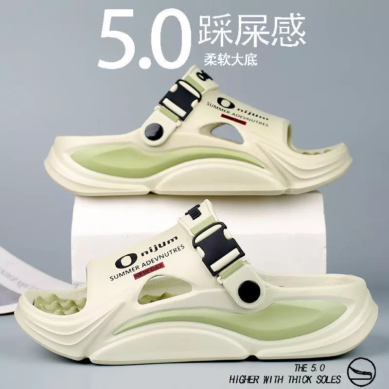 Летние шлепанцы 2025 года, новые, двусторонние, мужские, повседневные, для пар, легкие, для пляжа и воды