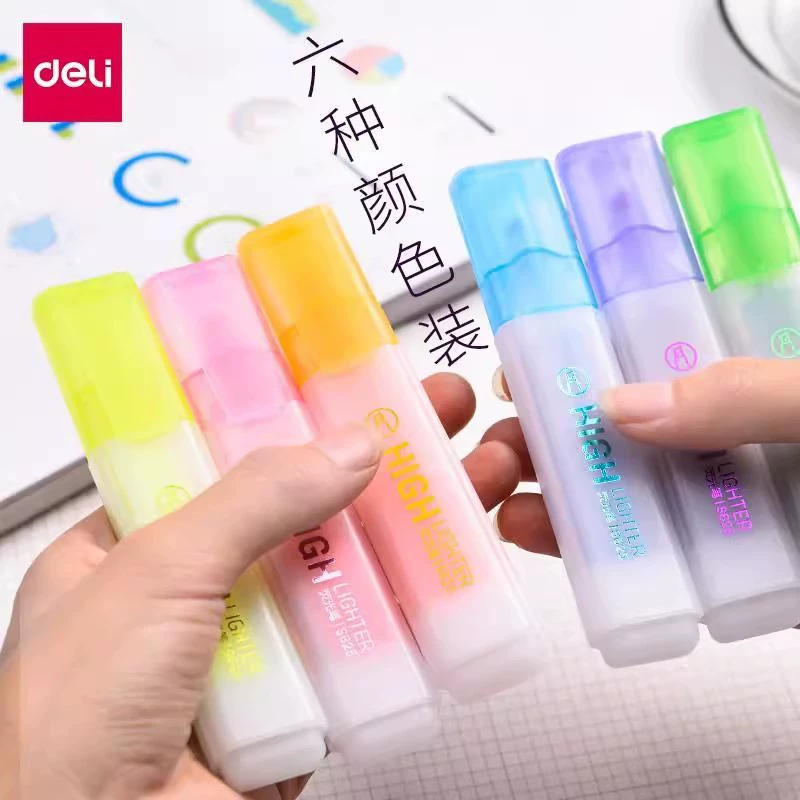 Существенная маркеры: одноцветный Deli s625 highlighter, маркер для заметок, цветной пишущий карандаш