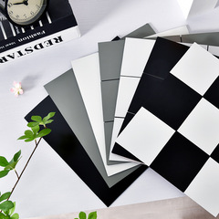 Kitchen stove high temperature resistant self-adhesive aluminum plastic wall sticker bathroom wall waterproof floor wear-resistant cement wall imitation tile sticker