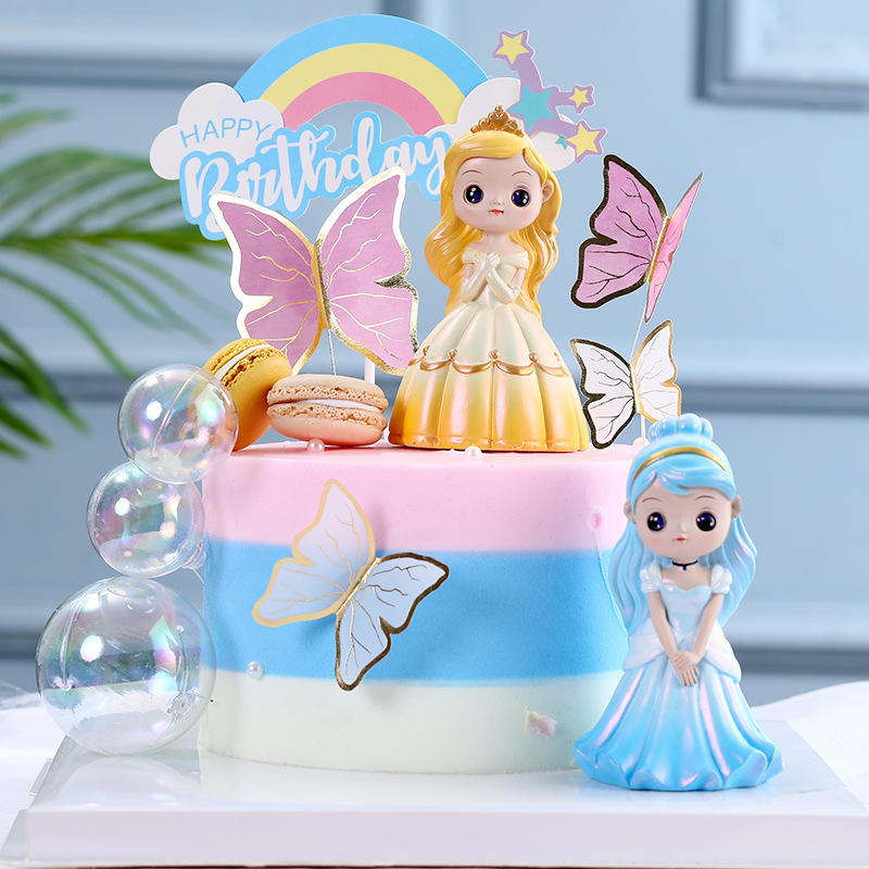 创意梦幻公主系列烘焙蛋糕摆件女孩生日蛋糕装饰家居房间装扮摆件