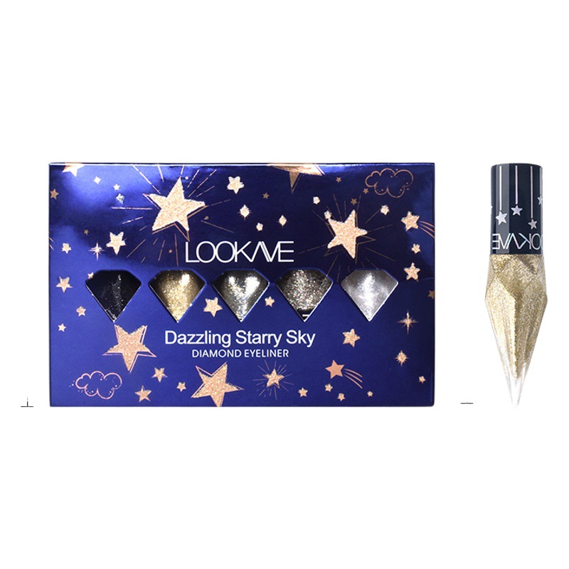 LOOKAVE 2.5g * 5 Pack Diamond Shining EyelinerShimmer Pearlescent Eyeliner LK48E