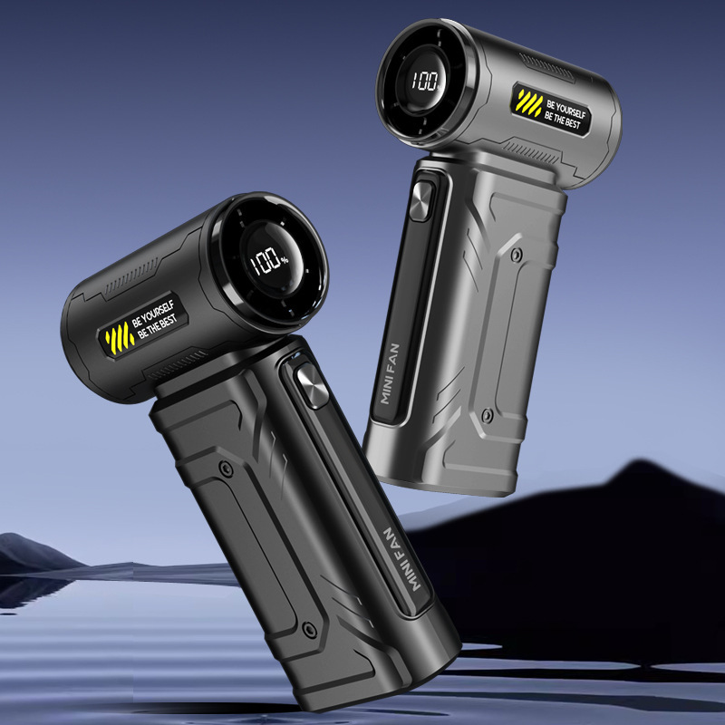 2025 クロスボーダー新暴力ファンデジタルディスプレイポータブルミニファン USB ファンターボ電動ファン強風|undefined