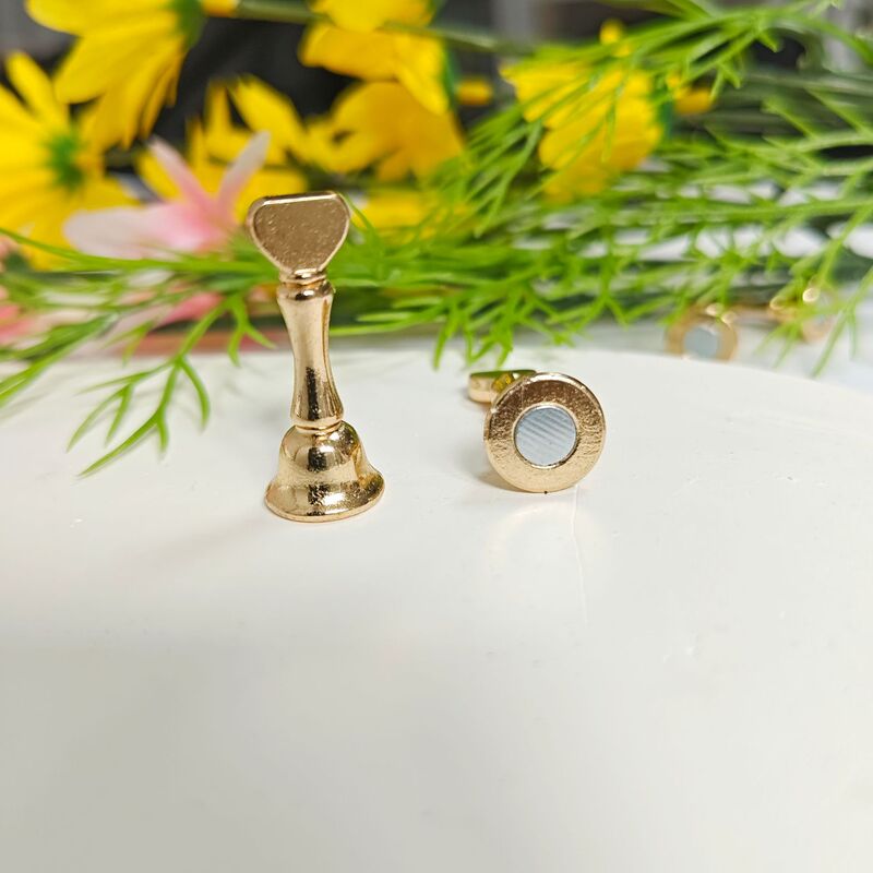 跨境新款美甲加高3cm棋子金银两色金属强磁美甲棋子9mm头金属棋子|undefined