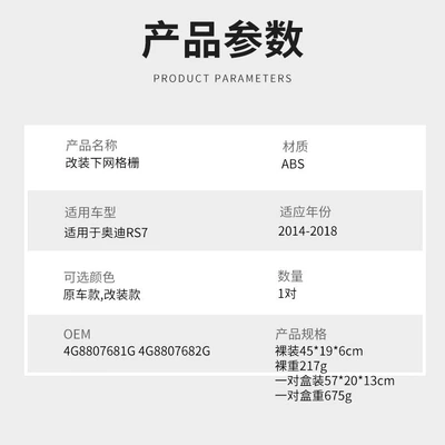 Zhongwang A7 RS7 modified honeycomb through-hole