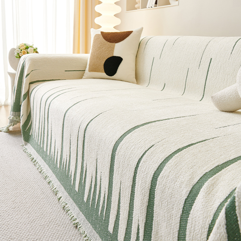 Alta sensación de estilo nórdico simple toalla de sofá sofá cubierta de sofá cuatro estaciones anti-cat arañazo sofá cubierta de sofá manta