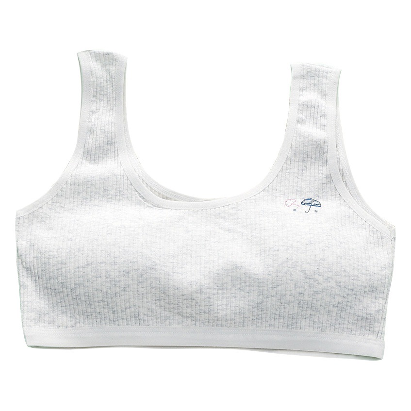 Periodo de desarrollo al por mayor secundaria ropa interior deportiva estudiante chica chaleco sujetador abrigo sin anillo acero almohadilla delgada