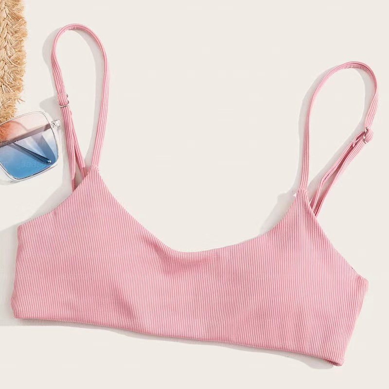 Women's Gender Women's Solid Color 2 Pieces Set Bikinis Swimwear