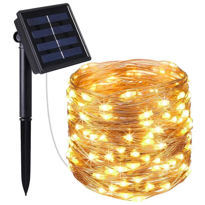 Led Solar Copper Wire Lights Fairy Lights Garden Decoration Atmosphere Lights Outdoor Waterproof Copper Wire String Lights Outdoor