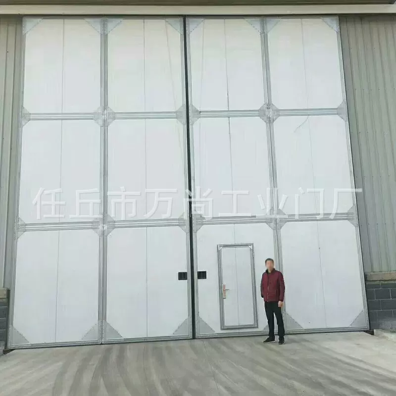 定制工业推拉门铝合金材质大型车间工业彩钢保温门工业推拉门