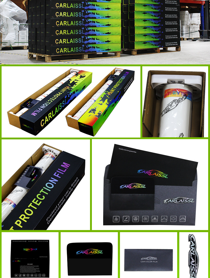 Carlaissl Tpu Sunroof Ice Film 6.5Mil Blue Car Roof Film High Insulation Self-Healing Insulation Film
