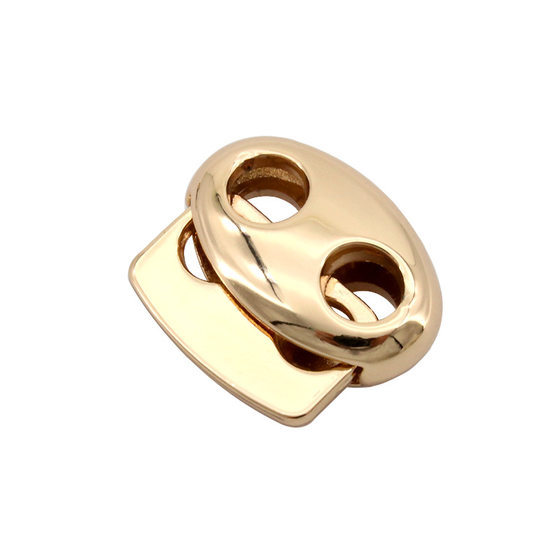 in stock wholesale metal spring buckle double hole double head adjustment buckle pig nose lock buckle mine elastic rope buckle slip buckle