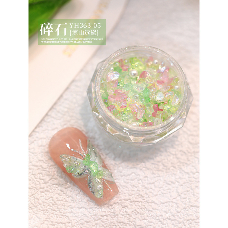 美甲钻饰品网红爆款异形幻彩冰晶碎石珍珠DIY穿戴甲材料装饰彩钻|undefined