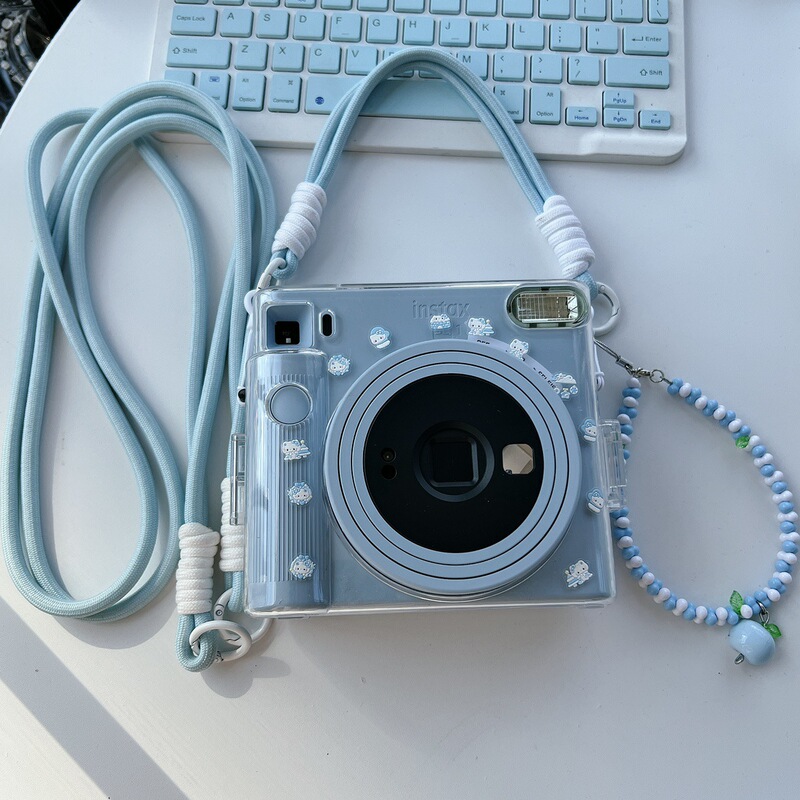 Instax Sq1 Transparent Shell Fuji Instant Camera Lanyard Camera Protective Cover Shoulder Strap Crystal Protective Case