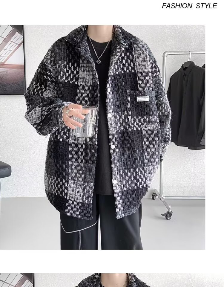Winter Jacket For Men Thickened Wool Blend Trendy Street Style_voghion.com