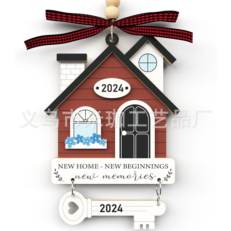 2025年越境新築祝いギフト クリスマス 母の日 バレンタインデー 装飾品 玄関用丸型木製吊り飾り|undefined