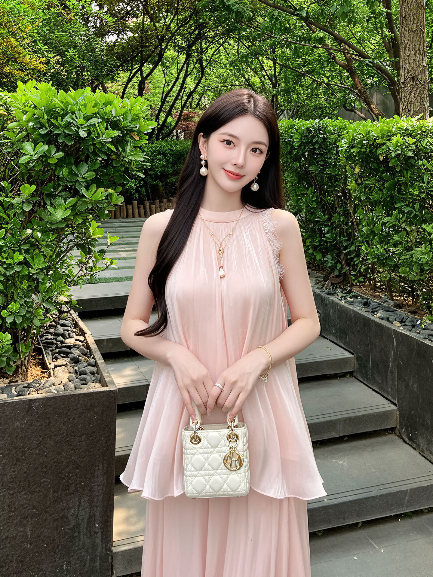 Bộ áo ren hoa + chân váy đính đá hai mảnh phong cách tân cổ điển — Trang chủ, bộ đồ, nửa váy