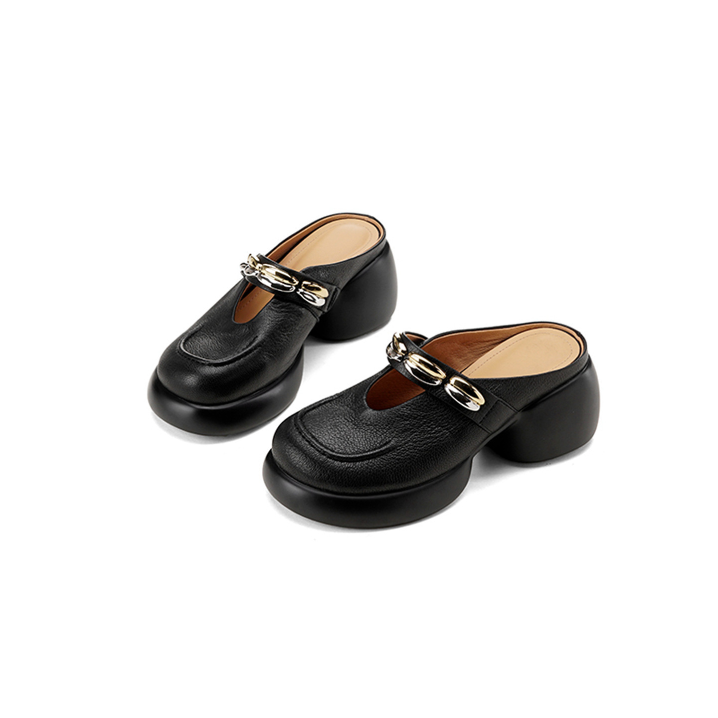 Dép sandal cao gót nữ mũi kín gót hở đế dày 7 cm — đen chi tiết 20