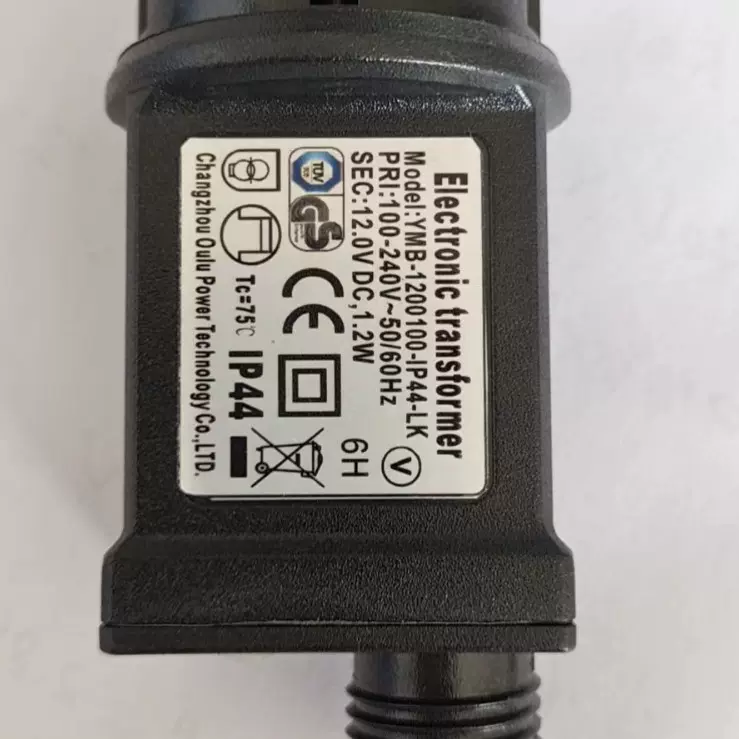 欧规GS IP44DC12V-31V-6W电子常亮变压器立式新00插