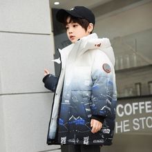 英国next sara儿童羽绒服2025冬季新款男童洋气加厚中长款外套潮