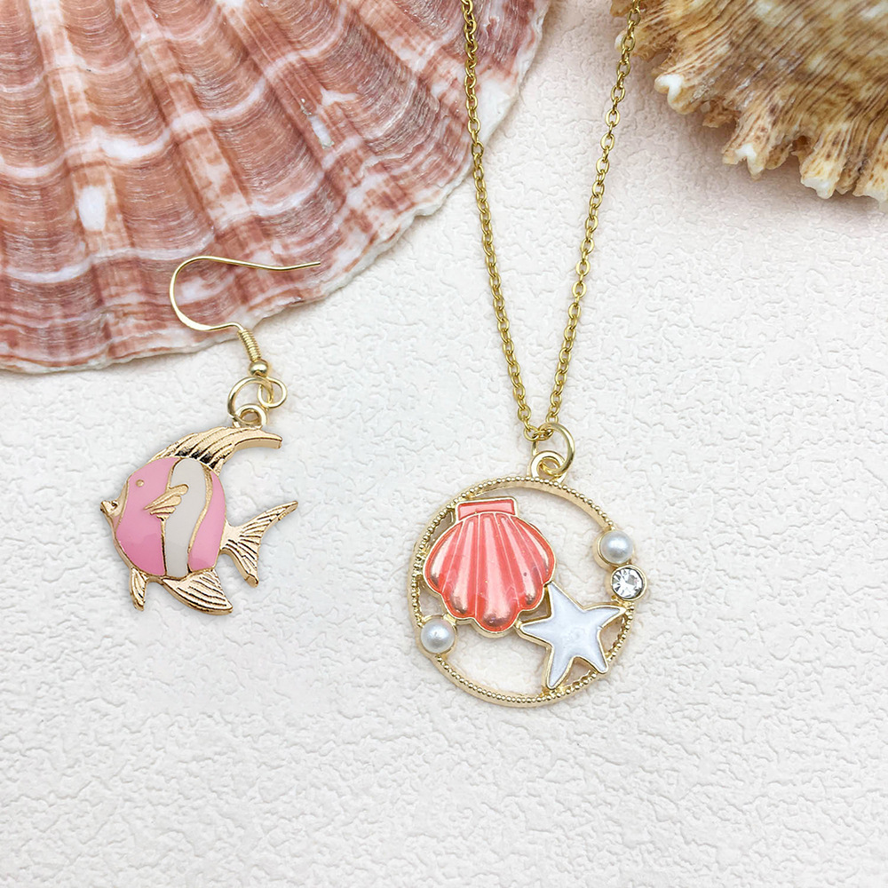 4g Weight Pendant Jewelry Making Type Shell Inlay Material DIY Jewelry Accessories, Keychain Classification 1 Piece Quantity Alloy Material Starfish, Ocean, Hippocampus, Shell, Horse Pattern Marine Style, Simple Style Style Enamel, Enamel Craft Pink Color 1 Piece Alloy Shell Starfish Ocean Hippocampus Pendant DIY Jewelry Accessories Keychain 6