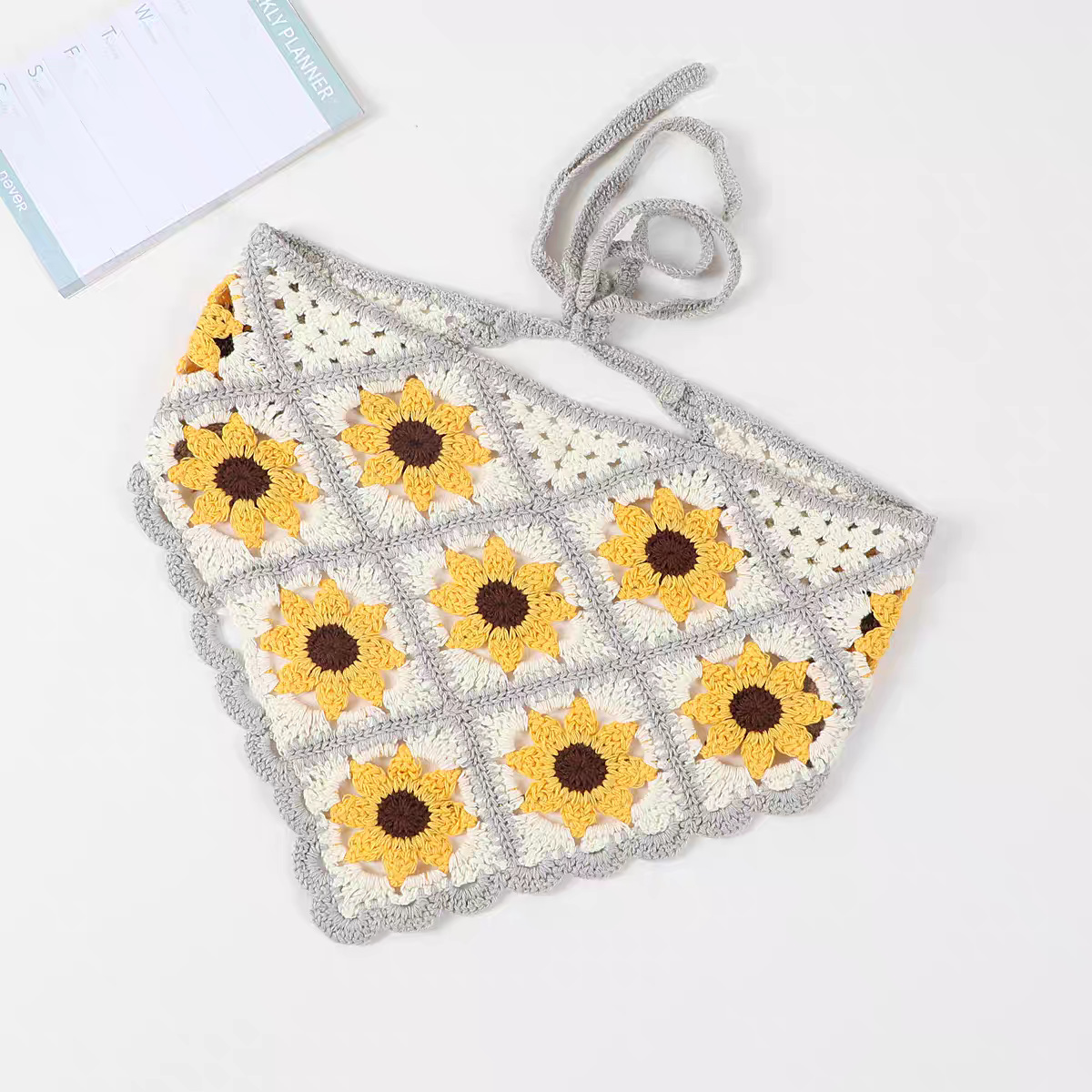 Toalla triangular hueca de punto transfronterizo Estilo pastoral retro francés Turbante fotográfico Turbante personalizado Tendencia