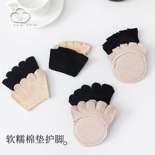 Half-Toe Five-Finger Socks for Women, Summer Thin Boat Socks, Breathable and Sweat-Absorbent, Summer High-Heeled Shoes, Invisible Women's Socks