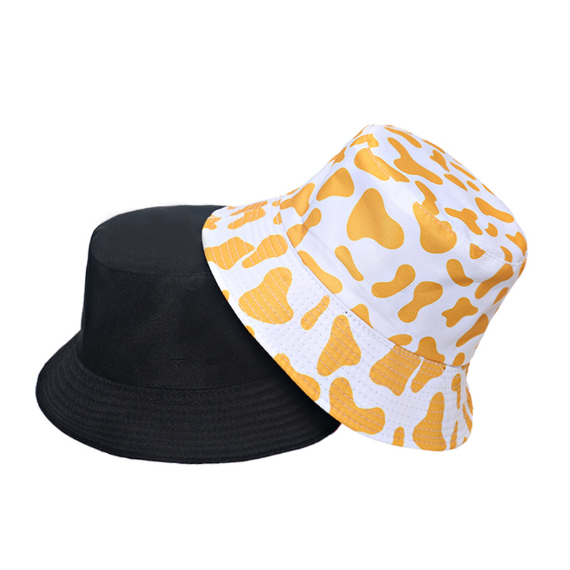 Women'S Gender Casual, Basic Style Flat Eaves Rim Women's Casual Basic Cows Flat Eaves Bucket Hat