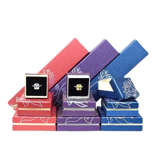 Special Paper Lotus Flower Heaven Cover Jewelry Box Ring Box Pendant Box Bracelet Box Jewelry Accessory Packaging Storage Box