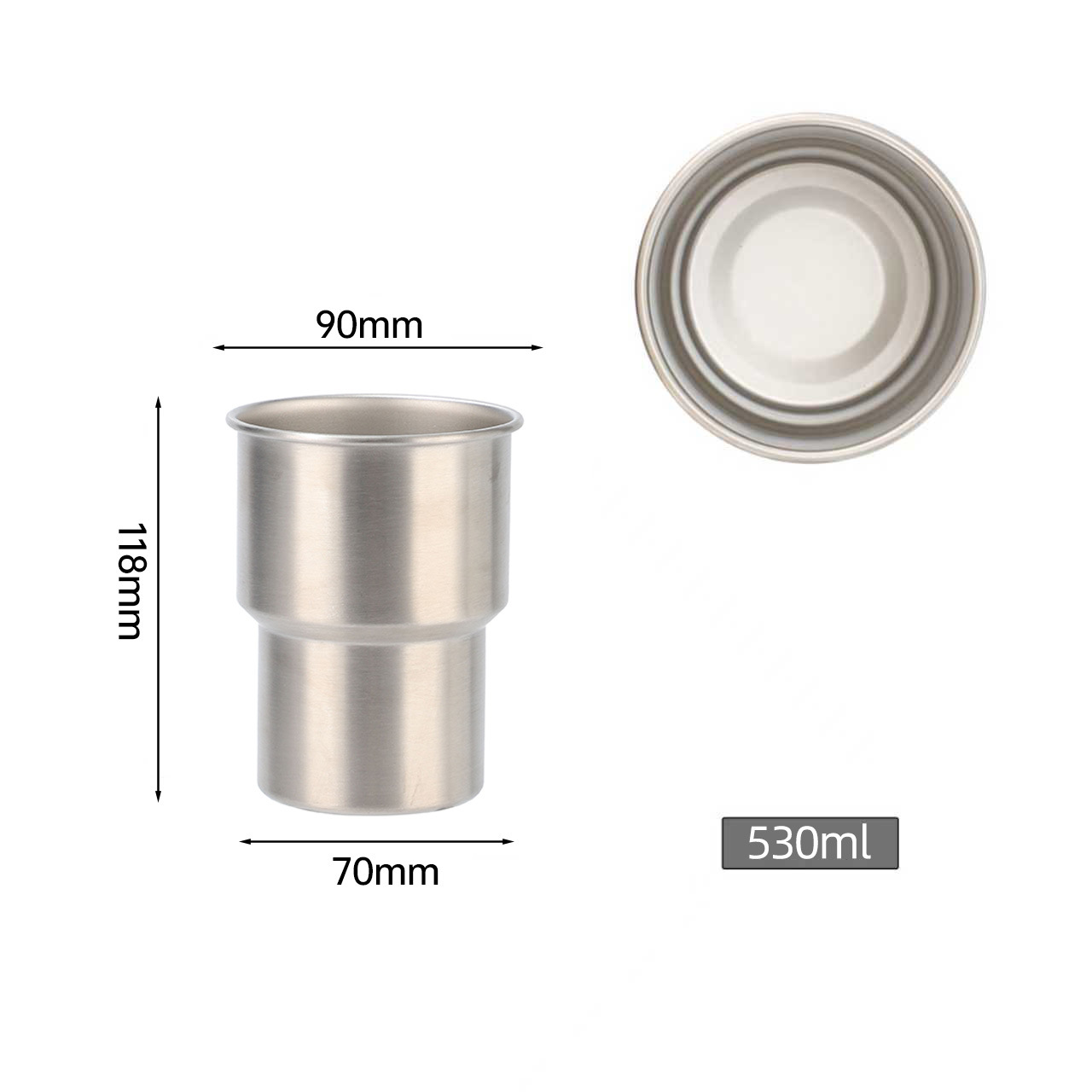 304 acero inoxidable paso taza de café de una sola capa rizado taza de agua portátil al aire libre acampando taza de cerveza de picnic