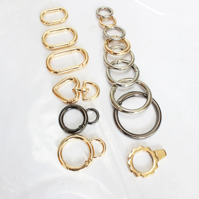 Spring coil bag metal open ring bag hardware accessories oval love circle spring coil spot
