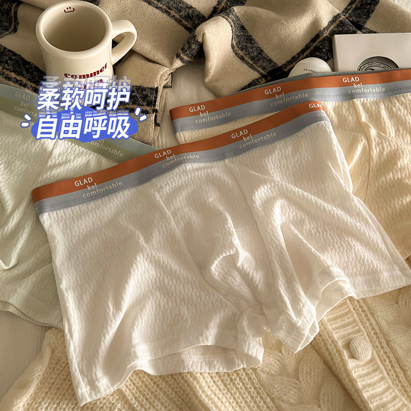 Ropa interior de los hombres bebé algodón boxers moda transpirable juventud boxers shorts niños algodón entrepierna