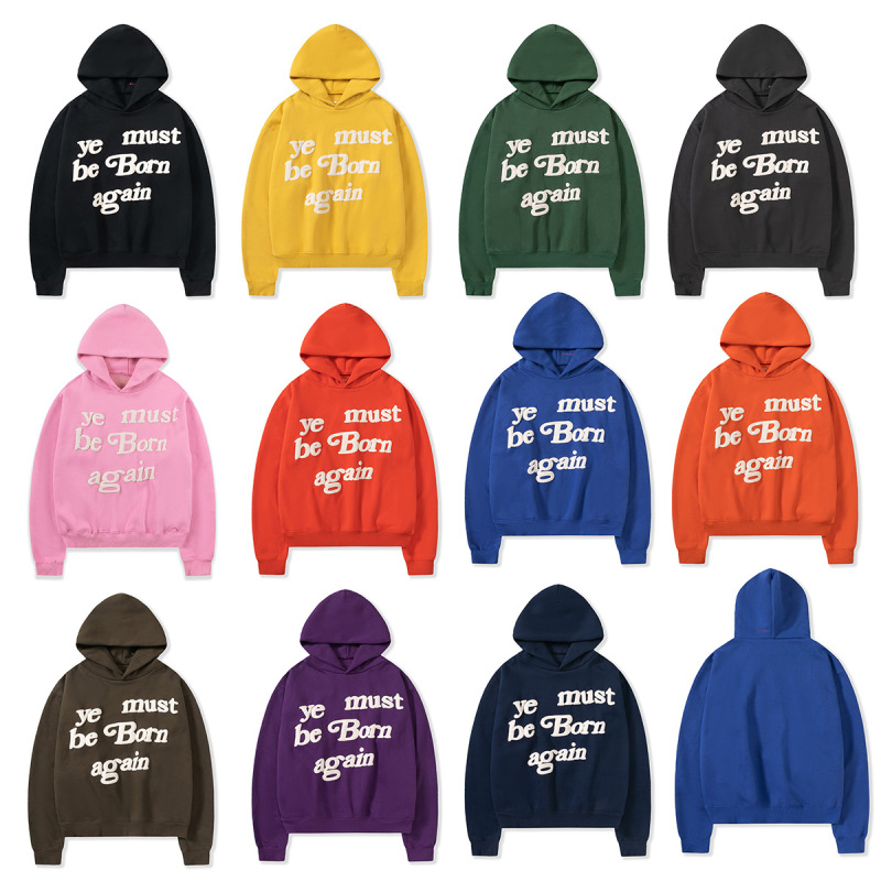 Hoodie Kanye Kanye same style ye must be born again foam CPFM CHO sweater fleece-lined
