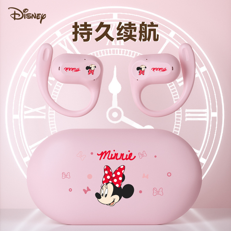 Disney's New Over-Ear Bluetooth Headphones, Non-In-Ear Noise-Canceling Wireless Sports Bone Conduction Mickey
